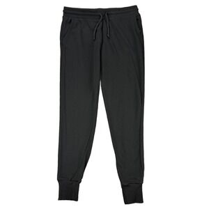 Esperanza Women's L Black Drawstring Jogger Sweatpants Casual Cotton Polyester